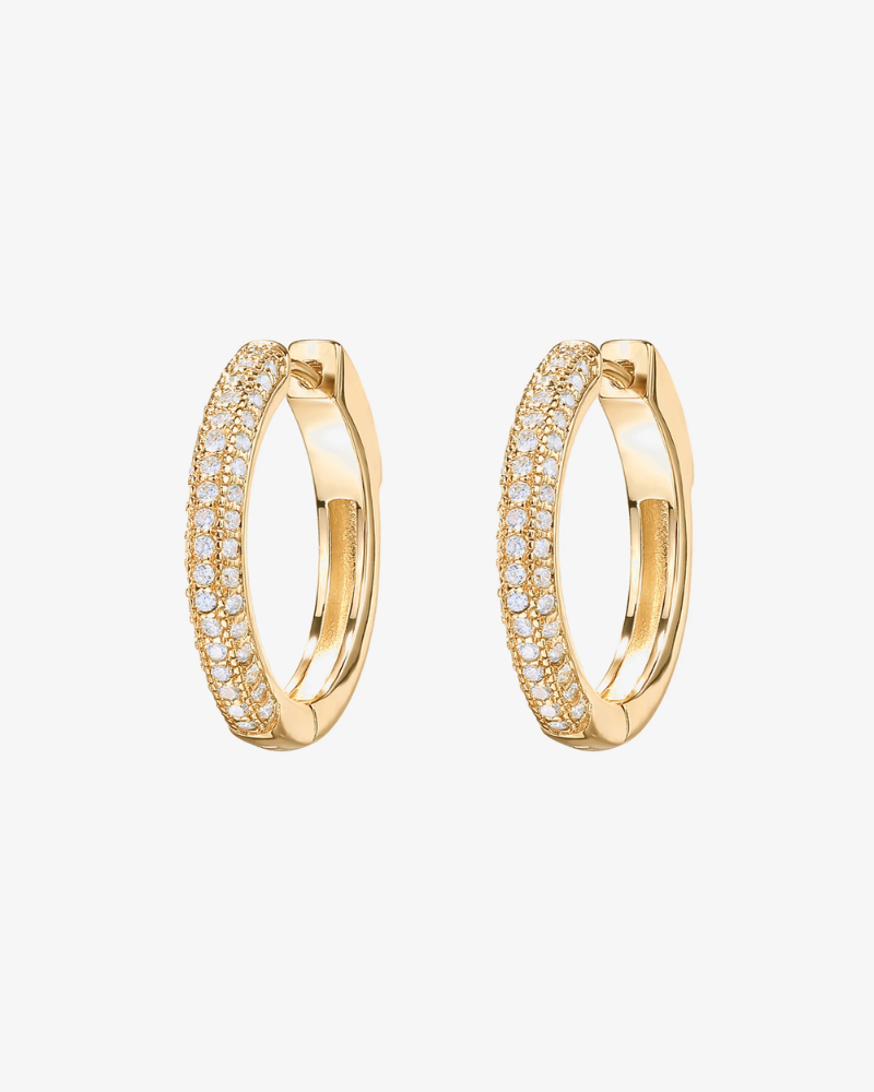 Close up of Solid Gold Hoop Earring Clasp and Texture