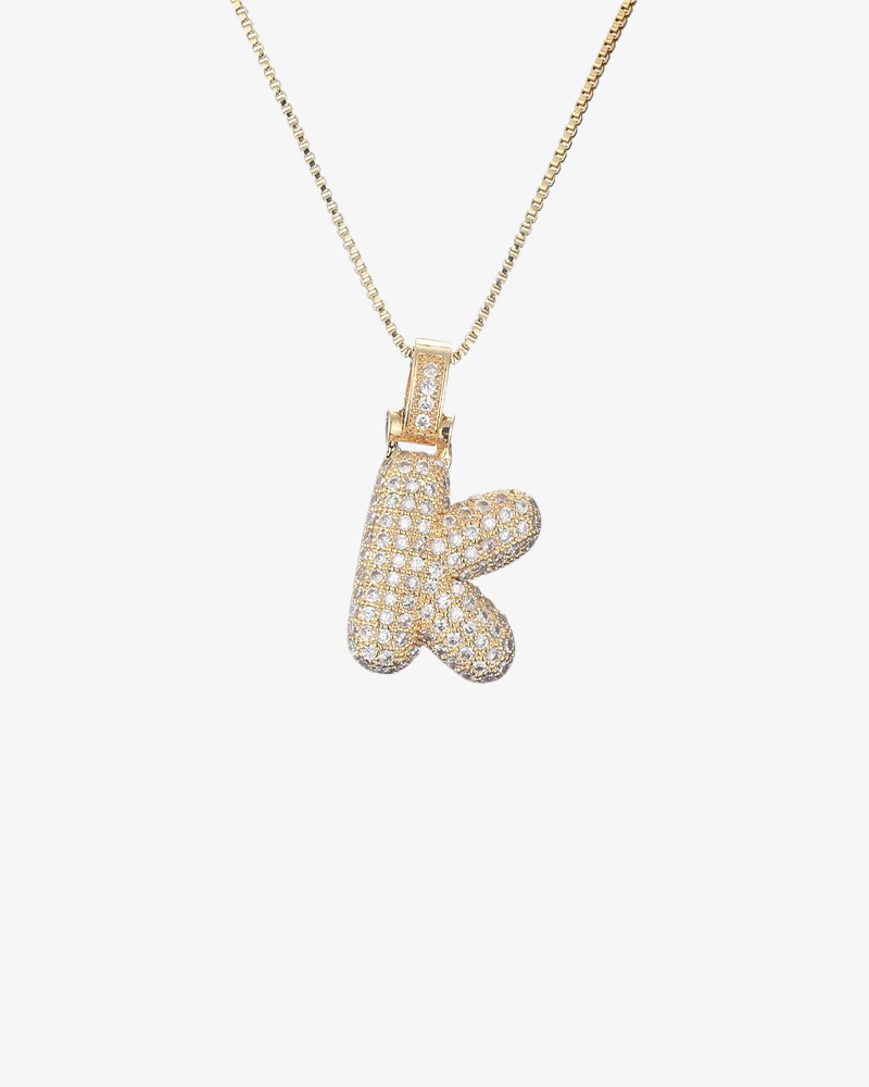 Sparkling Bubble Letter Necklace
