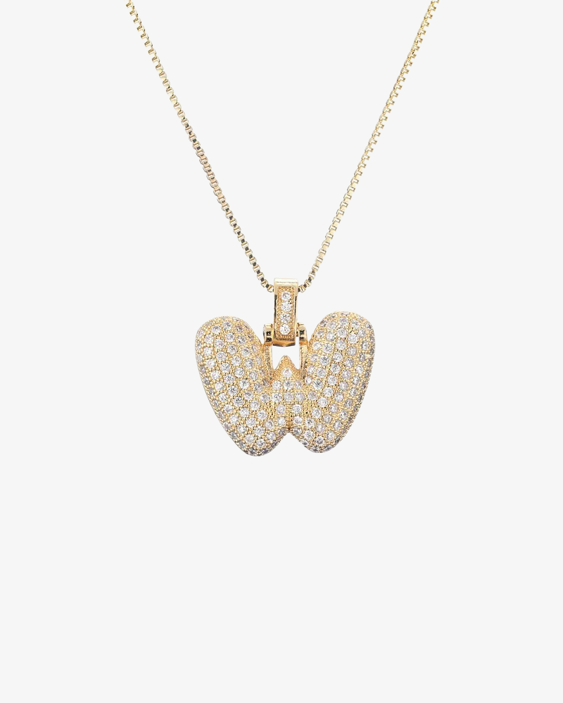 Sparkling Bubble Letter Necklace