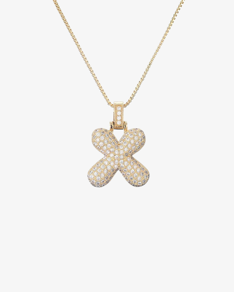 Sparkling Bubble Letter Necklace