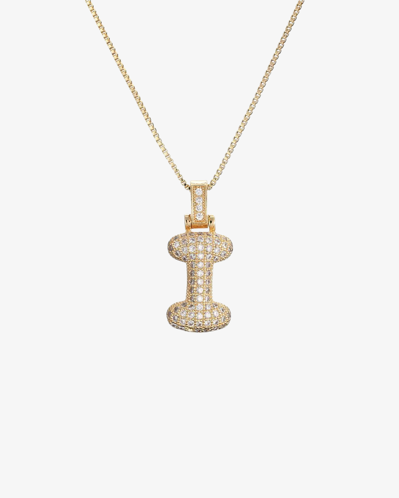 Sparkling Bubble Letter Necklace