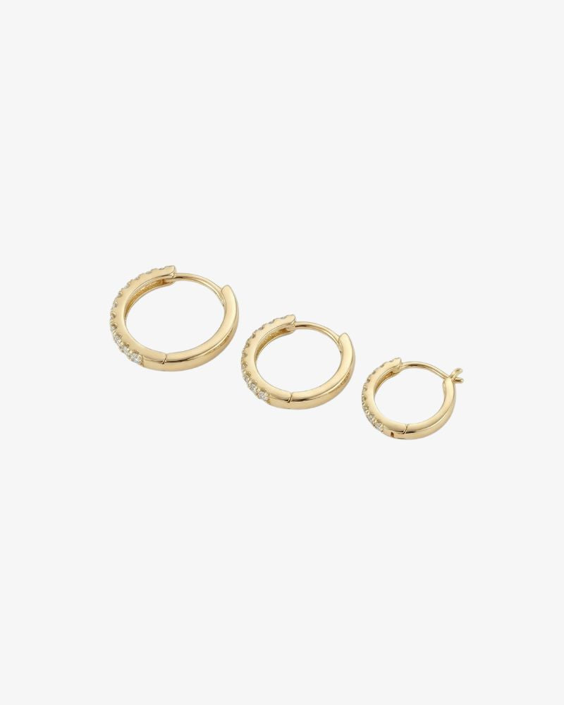 Small Gold Hoop Earrings Set