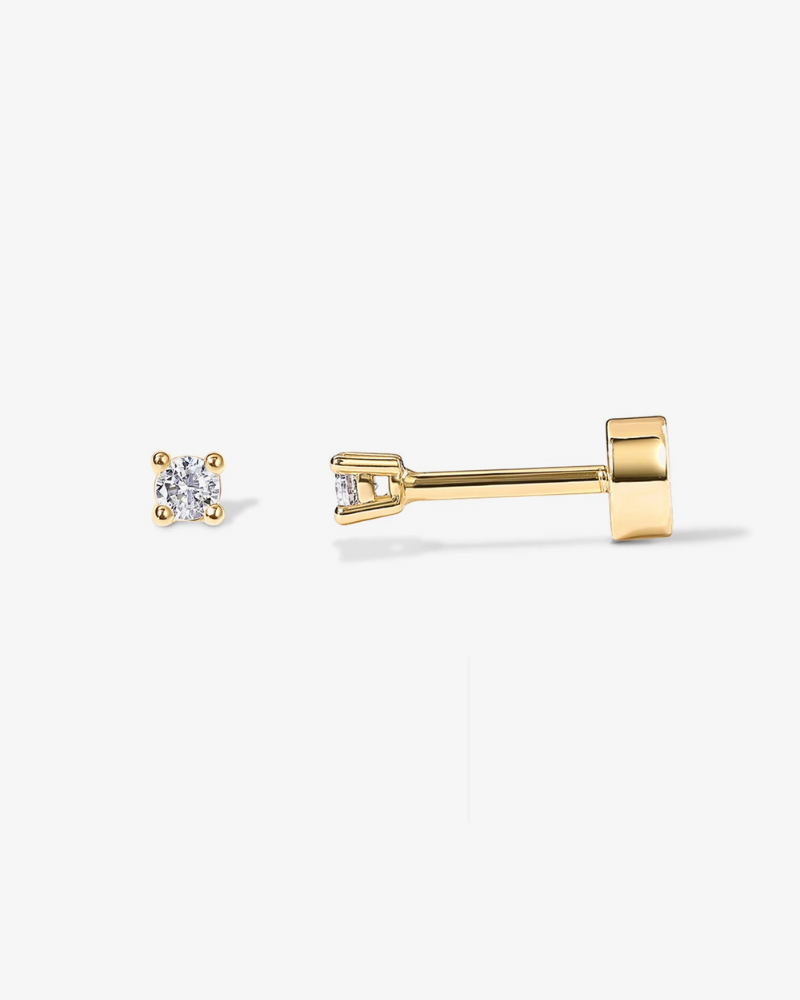Cubic Flatback Studs - Crystal Flat Back Earring