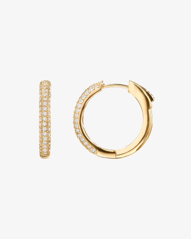 Chic Solid Hoops in Gold - Front View