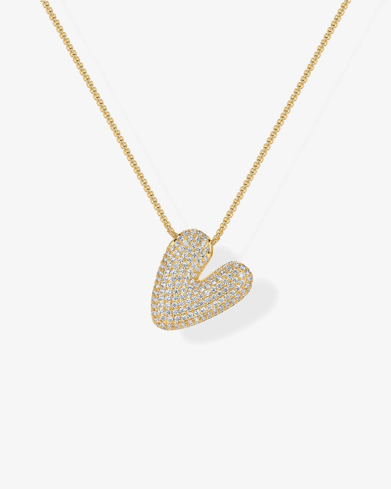 Sparkling Bubble Letter Necklace