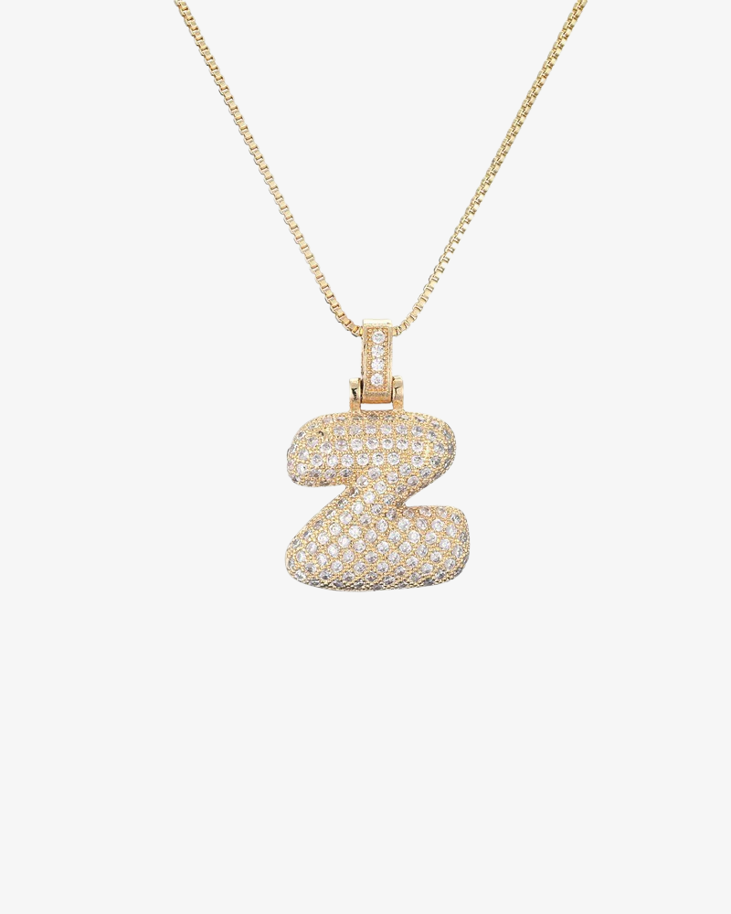 Sparkling Bubble Letter Necklace